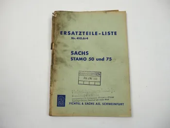 Fichtel Sachs Stamo 50 75 Ersatzteilliste 1960er Jahre
