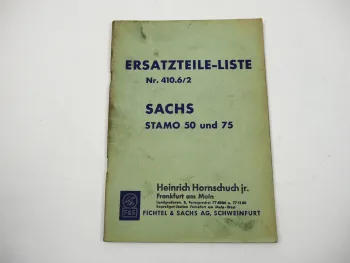 Fichtel Sachs Stamo 50 75 Ersatzteilliste 1960er Jahre