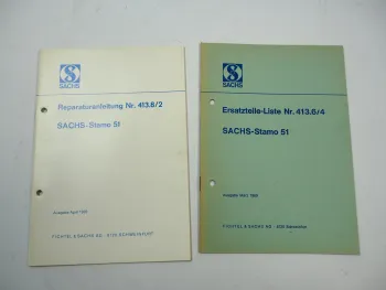 Fichtel Sachs Stamo 51 Motor Reparaturanleitung Ersatzteilliste 1969/70