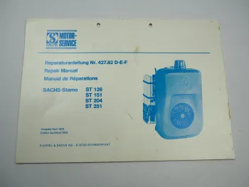 Fichtel Sachs Stamo ST 126 151 204 251 Motor Werkstatthandbuch 1978