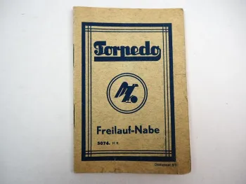 Fichtel & Sachs Torpedo Freilauf Nabe Miniatur Handbuch Ersatzteilliste