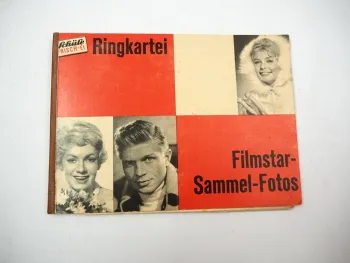 Filmstar Sammelfotos Ringkartei ca. 1960 Schüle Frischei Sammelalbum