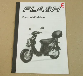 Flash Roller Preisliste Ersatzteilkatalog 01/2002 SI Zweirad Service GMBH