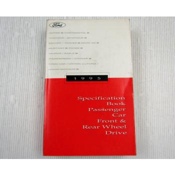 Ford 1995 Specification Book Aspire Grand Marquis Thunderbird Cougar Mystique