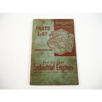 Ford 4 u. 6 Zylinder Industrie Motor Parts List Ersatzteilliste in englisch 1963