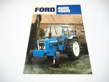 Ford 4100 4600 Traktor Prospekt Technische Daten Beschreibung 12/1977