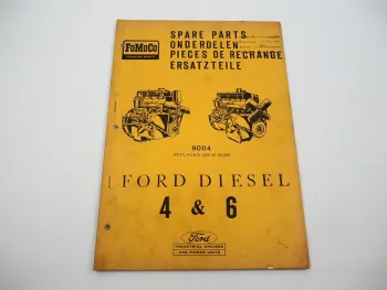 Ford 590E 592E 6 & 4 Cylinder Dieselmotor Engine Ersatzteilliste Parts List 1969