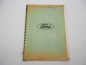 Ford 590E 592E FL. Dieselmotor Engine Ersatzteilliste Parts List 1963