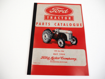 Ford 9N 9NAN 2N 2NAN 8N 8NAN Tractor Parts Catalogue List 1939 thru 1950