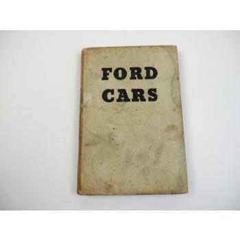 Ford Cars Maintenance and Repair Book Models from 1934, Edition 1957