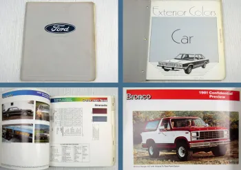 Ford Exterior & Interior Trim Combinations Color and Trim Catalog CAR TRUCK 1981