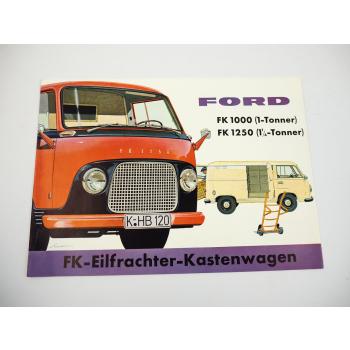 Ford FK 1000 1250 Kastenwagen Prospekt 1960er Jahre