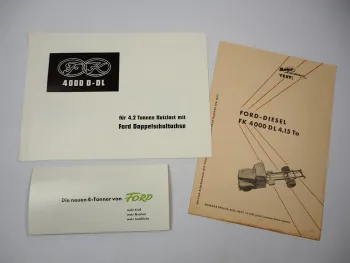Ford FK4000 DL LKW 2x Prospekt Testbericht 1950er Jahre