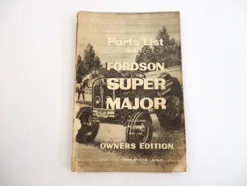 Ford Fordson Super Major Ersatzteilliste Parts List 1960