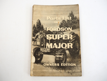 Ford Fordson Super Major Ersatzteilliste Spare Parts List 1960