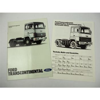 Ford HA H HT 3824 4428 4432 4435 Transcontinental LKW Sattelzug 2x Prospekt 1981