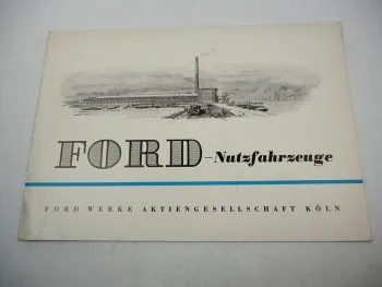 Ford LKW Kleinbus Kastenwagen Taunus-Lieferwagen u. Combi Prospekt 50/60er J.