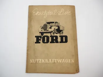 Ford Nutzkraftwagen LKW 4 und 8 Zylinder G987T G917T Ersatzteilliste 1940