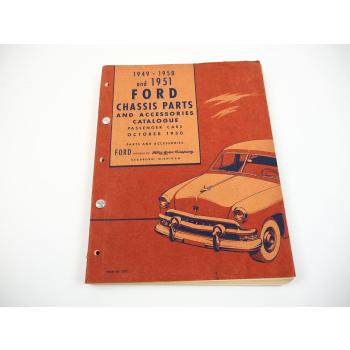 Ford Passenger Cars 1949 1950 1951 Chassis Parts Accessories Catalogue