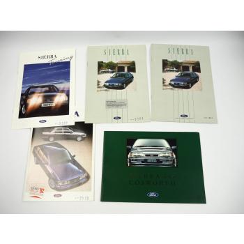 Ford Sierra CLX GL Ghia XR4i Cosworth Touring 5x Prospekt 1990er Jahre