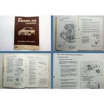 Ford Sierra RS Cosworth Technik Schulungshandbuch 1985 Techniker Information