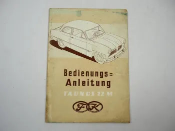 Ford Taunus 12M G13 Bedienungsanleiung Betriebsanleitung 1953