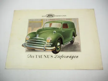 Ford Taunus Lieferwagen G73 Prospekt Techn. Daten Produktvorstellung ca. 1950