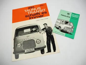 Ford Taunus Transit 12 M Kombi 17 M Turnier Prospekt Techn. Daten Preisliste 61
