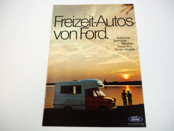 Ford Transit Autohome Dormobile Westfalia Turnier Bus Camper Prospekt 1973