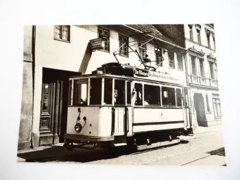 Foto AK 80 Jahre Straßenbahn 1978 Brandenburg Ecke Plauer Straße 1956 TW7 1911