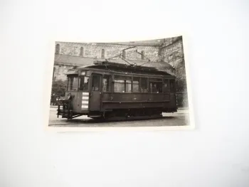 Foto antike Straßenbahn in Eisenach 10 x 7 cm