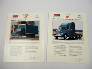Freightliner Trucks Mercedes Benz LKW 2x Prospekt Brochure 1994