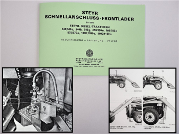 Frontlader Betriebsanleitung für Steyr 540 650 760 870 1090 1100 a h g Traktor