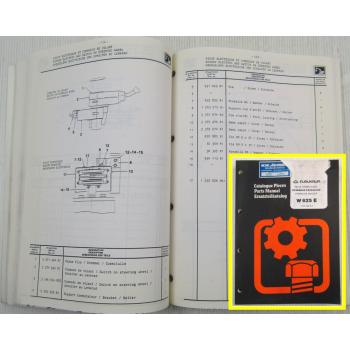 Furukawa W625E Hydraulic Excavator Parts List Ersatzteilkatalog 03/1990