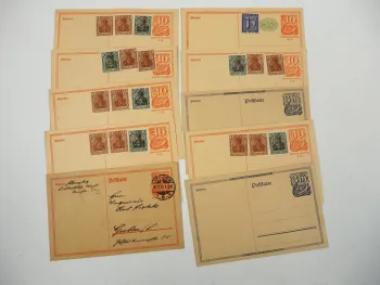 Ganzsachen teils mit ohne Briefmarke Papierpreiszuschlag 1920er Jahre 7909 7837