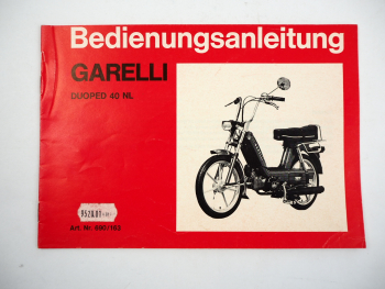 Garelli Duoped 40 NL Bedienungsanleitung 1980