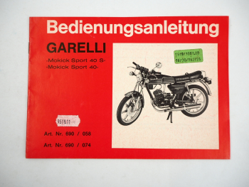 Garelli Duoped 40 SL 2 Gang Automatik Mofa Bedienungsanleitung 1977