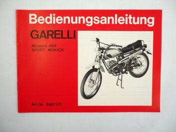 Garelli Enduro 40 Sport Mokick Bedienungsanleitung 1979