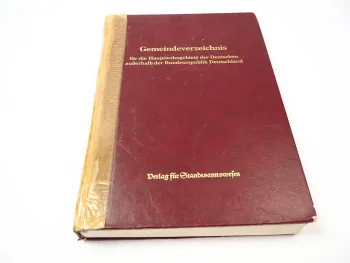 Gemeindeverzeichnis für Hauptwohngebiete der Deutschen außerhalb der BRD 1982