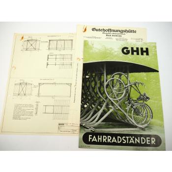 GHH Fahrradständer Motorrad Unterstand Gutehoffnungshütte Oberhausen AG 1938