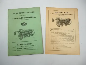 Glas Isaria Super Universal Feldstern Sämaschine Ersatzteilliste