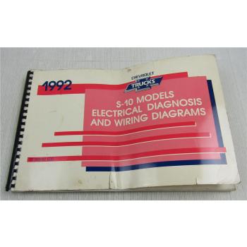 GM Electrical Diagnosis Chevrolet S-10 S10 Truck 1992 Wiring Diagrams