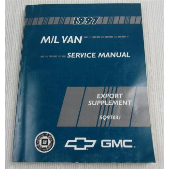 GM GMC M110 L110 sm Van Export 1993 Supplement Service Manual