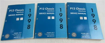 GM Service Manual 1998 Chevrolet GMC P12 Truck Werkstatthandbuch Vol. 1-3