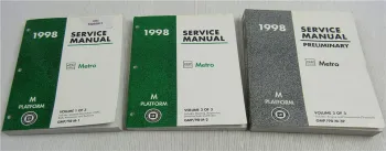 GM Service Manual 1998 Chevrolet METRO 1.0 1.3L Book 1 - 3