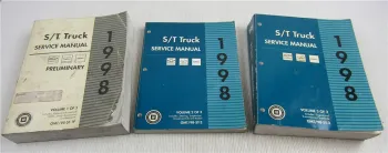 GM Service Manual 1998 GMC Trucks S / T Werkstatthandbuch Vol. 1-3