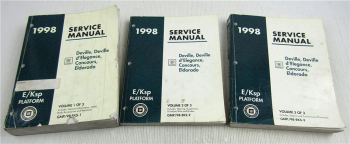 GM Service Manual Cadillac Deville Concours Eldorado Repair Manual 1998