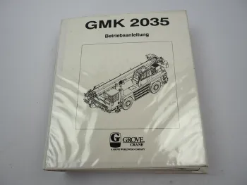 Grove GMK 2035 Mobilkran Betriebsanleitung Bedienung Schaltplan 07/1995