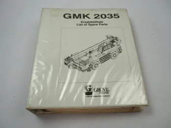 Grove GMK 2035 Mobilkran Ersatzteilliste Spare Parts List 1996