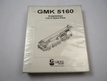 Grove GMK 5160 Mobilkran Ersatzteilliste Parts List Band 1 Unterwagen 1996